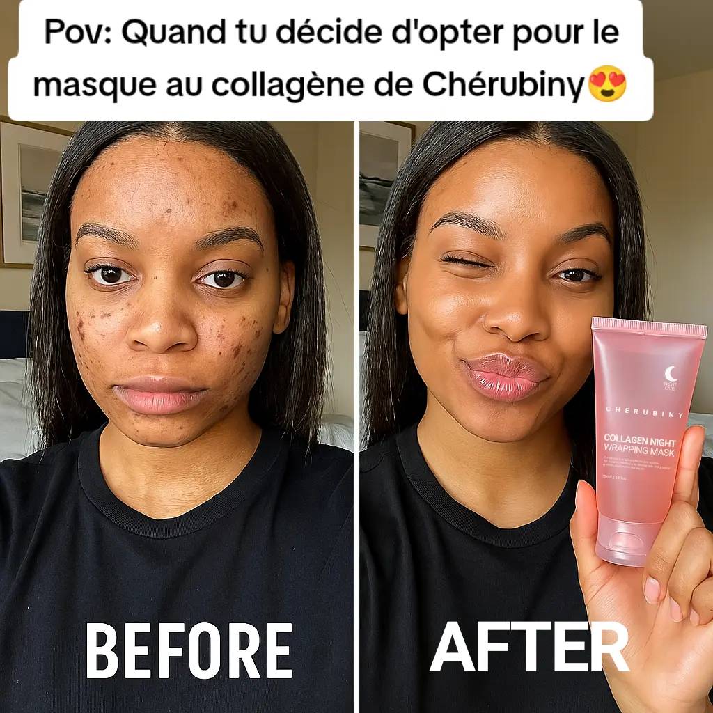 Masque de Nuit au Collagène – Réveillez une Peau Fraîche et Lumineuse !
