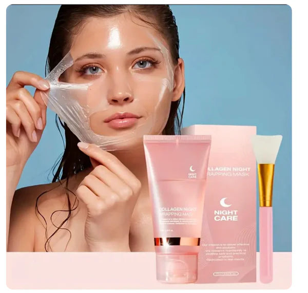 Masque de Nuit au Collagène – Réveillez une Peau Fraîche et Lumineuse !