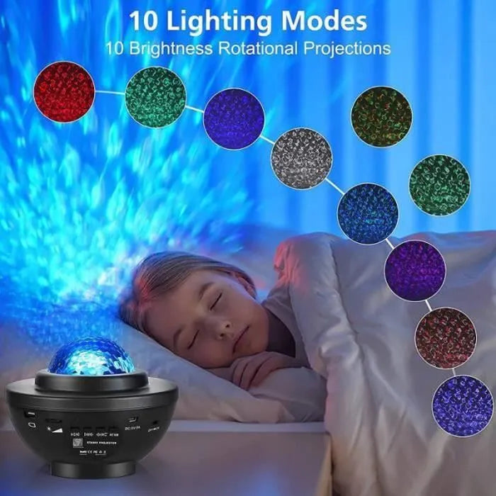 Projecteur Galaxie Bluetooth :Transforme N’importe Quelle Pièce en Ciel Étoilé – Prépare-toi à Dire WOW !"